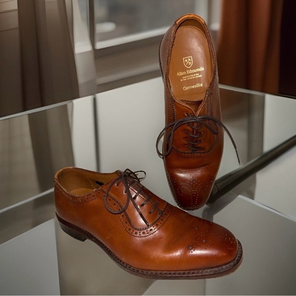 Allen Edmonds Other - Allen Edmonds 7D Cornwallis Chestnut Brown Oxford Derby Leather Shoes